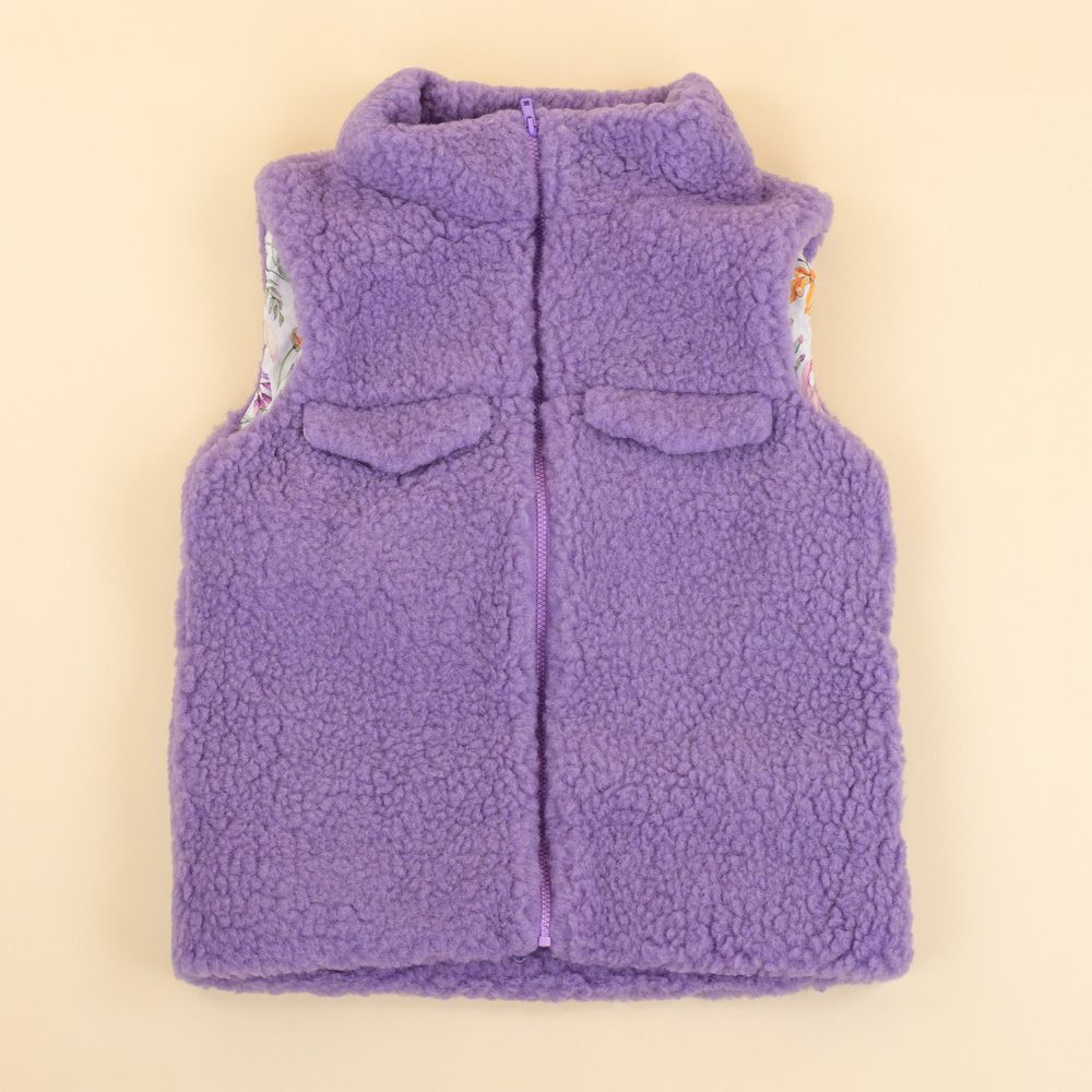 Moonrise dames wollen bodywarmer Mila paars