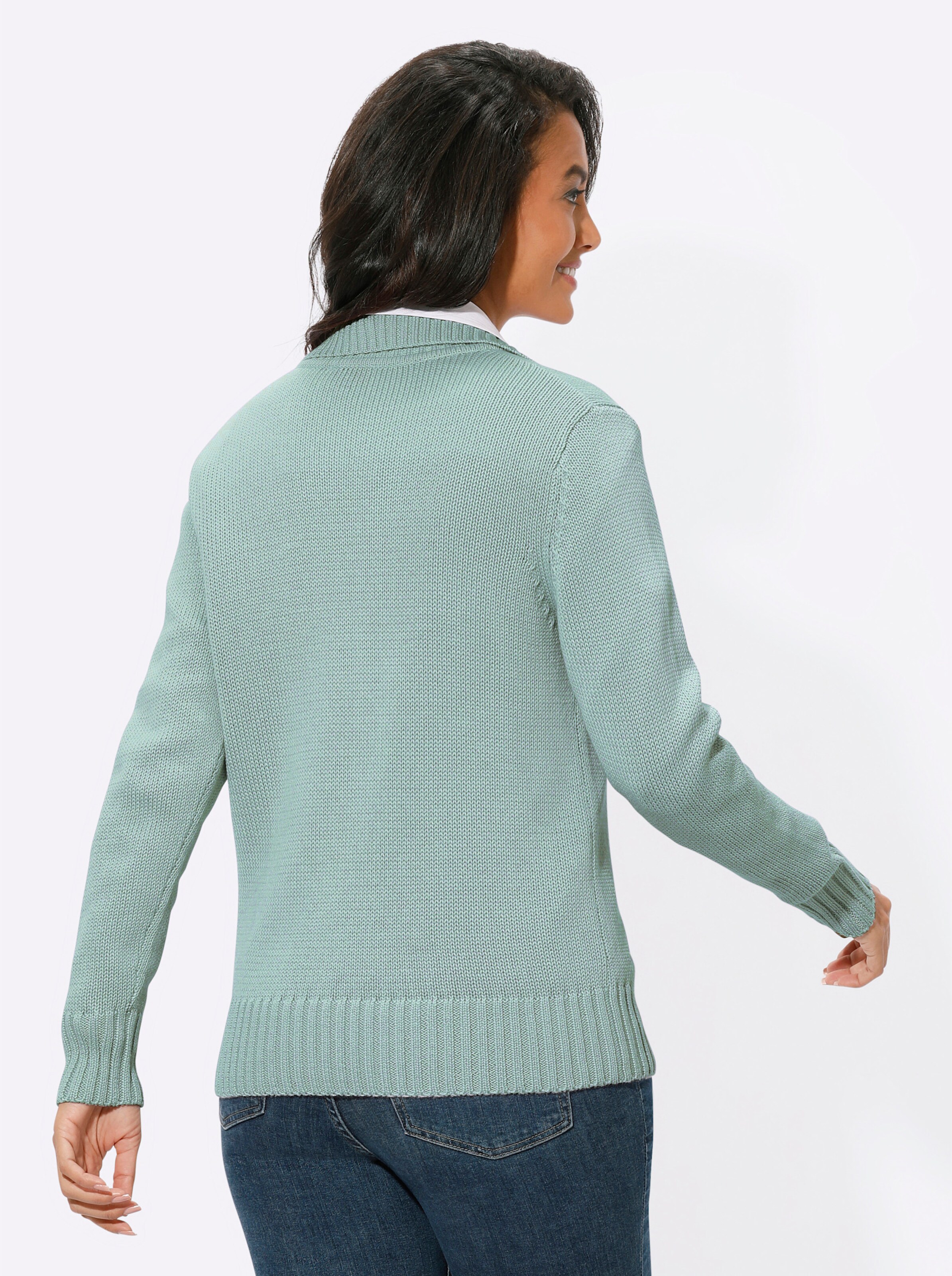 Strickjacke in kalkmint