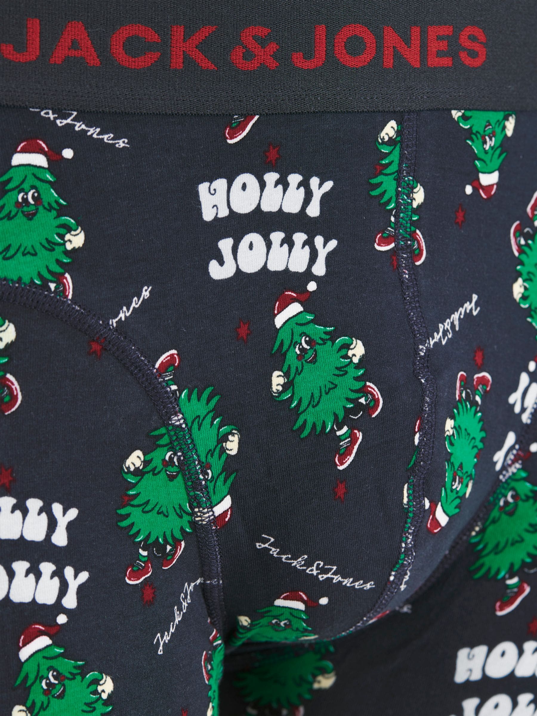 Blauw - Jack & Jones cadeauset van boxershorts en sokken met kerstrendier