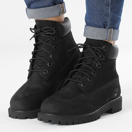 Boots Femme 6 Inch Waterproof Premium 12907 Black Nubuck