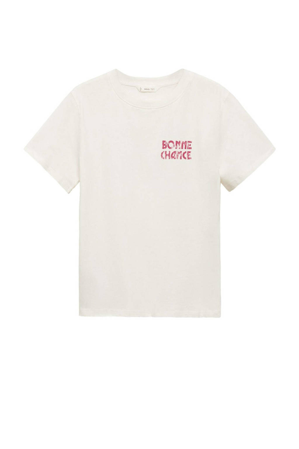 MANGO TEEN T-shirt met backprint naturel wit
