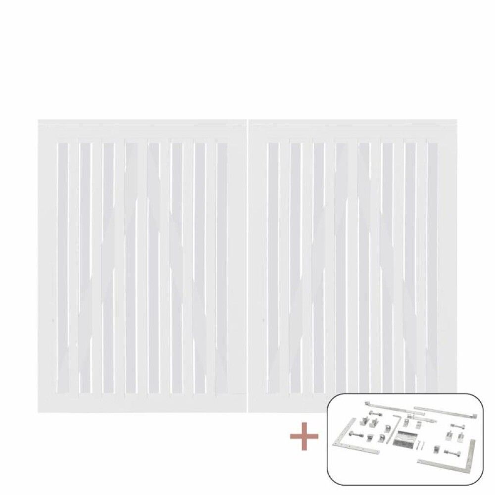 DOBBELPORT PLUS NAGANO 200X140CM HVIT