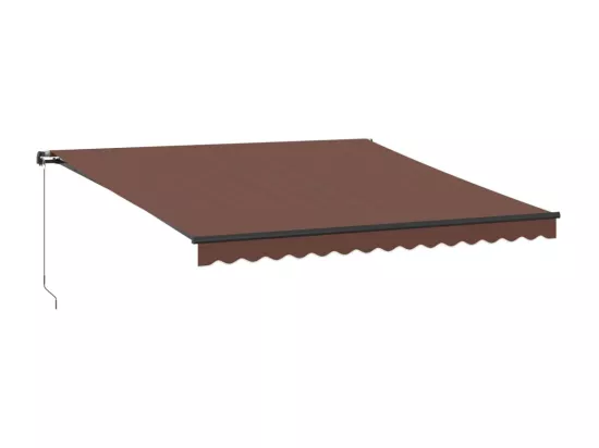 Auvent manuel rétractable marron 400x300 cm