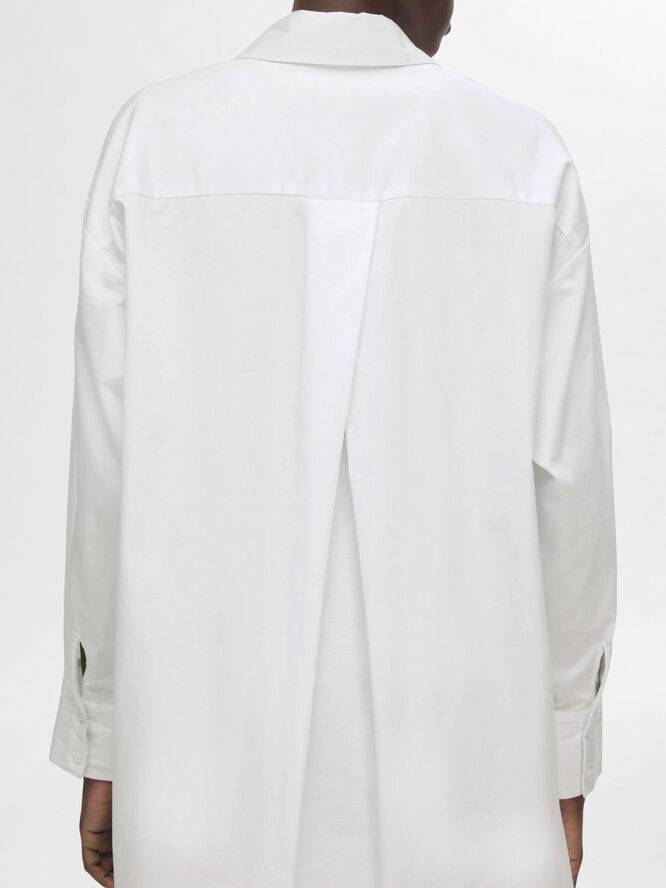 Selected Femme SLFAURA LS SHIRT B Hvid