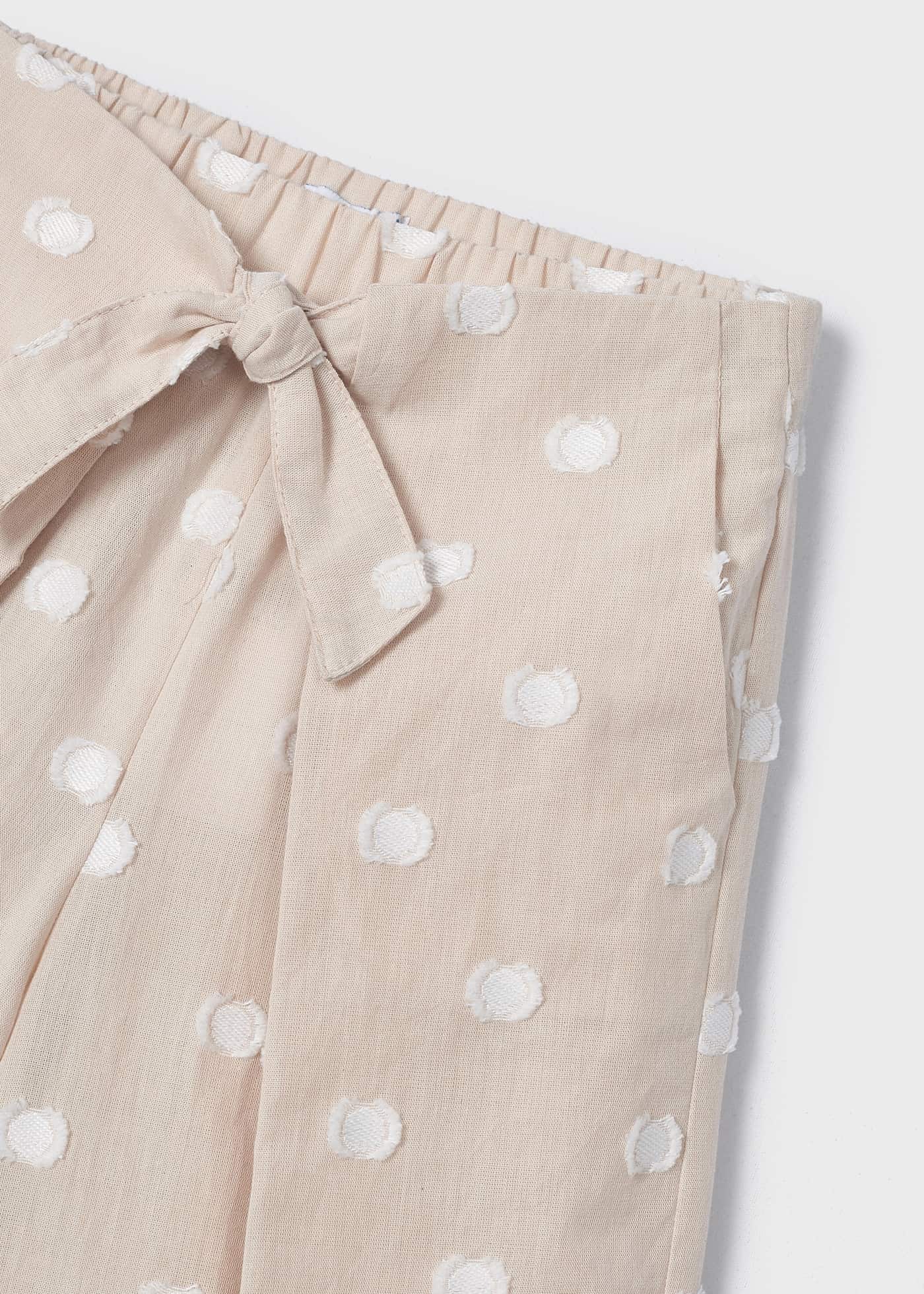 Calças cropped de algodão estampadas para meninas