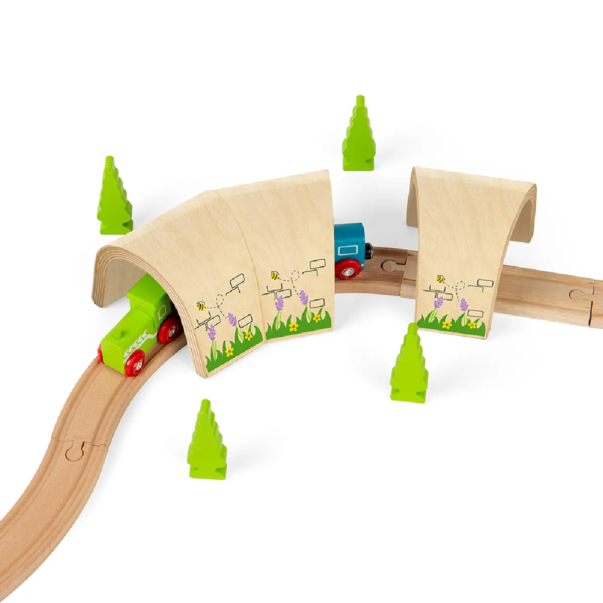 Bigjigs Rail Tunnel Ferroviaire Incurvé