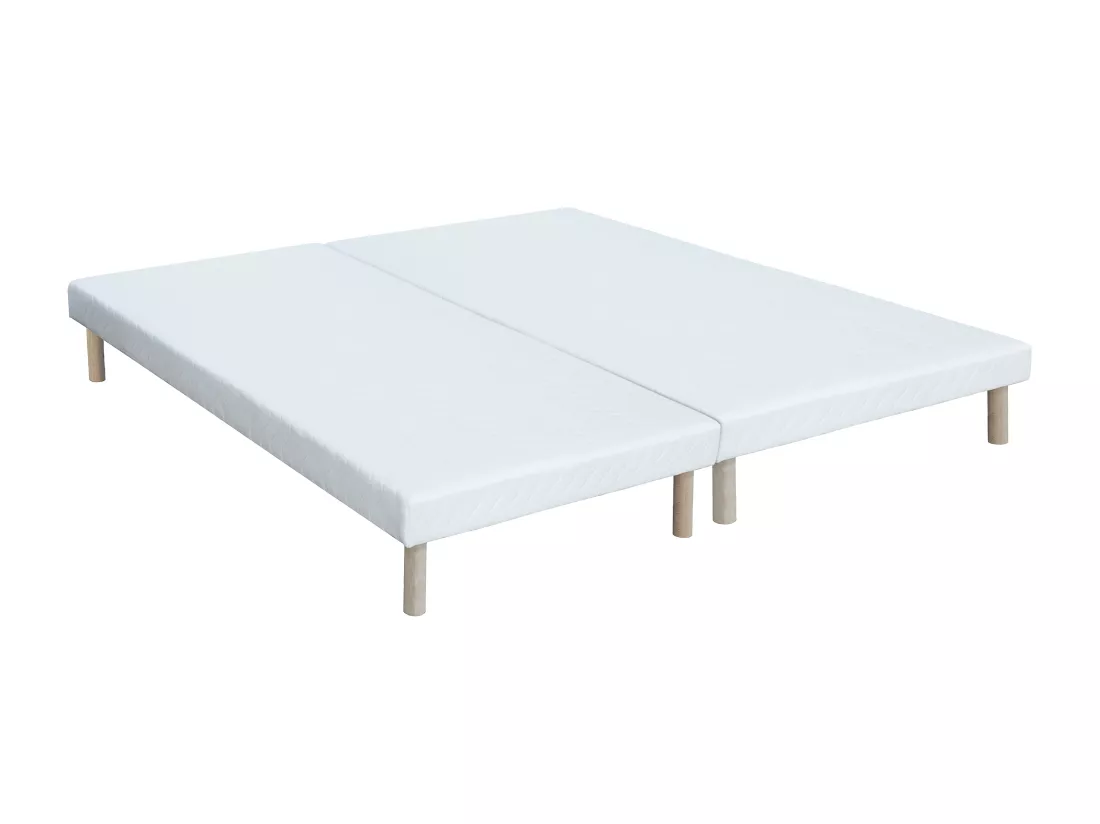 Ensemble 180 x 200 cm sommier tapissier + matelas hybride ressorts ensachés 7 zones et gel à mémoire de forme rafraichissant ép.30cm - NAZILI de YSMÉE