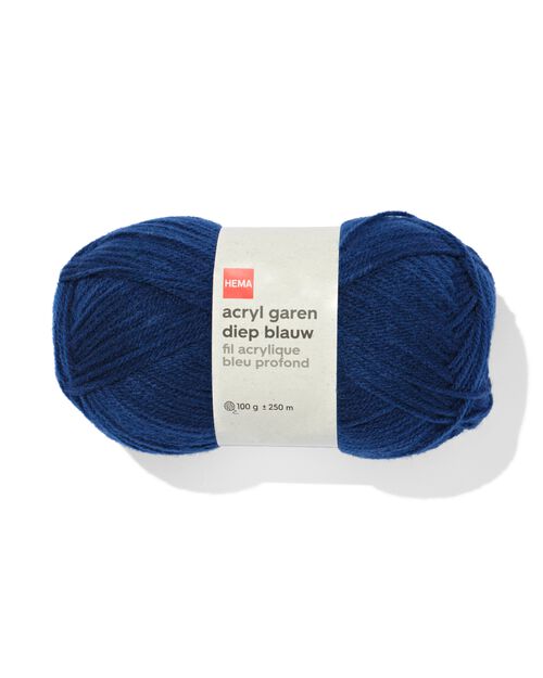 fil acrylique bleu foncé 100g 250m