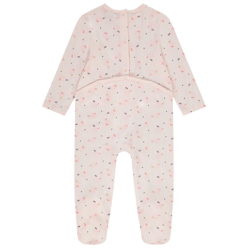 Lot de 3 dors-bien fantaisie en jersey pour bébé fille - Ouvertures différentes selon l'âge - Ecru