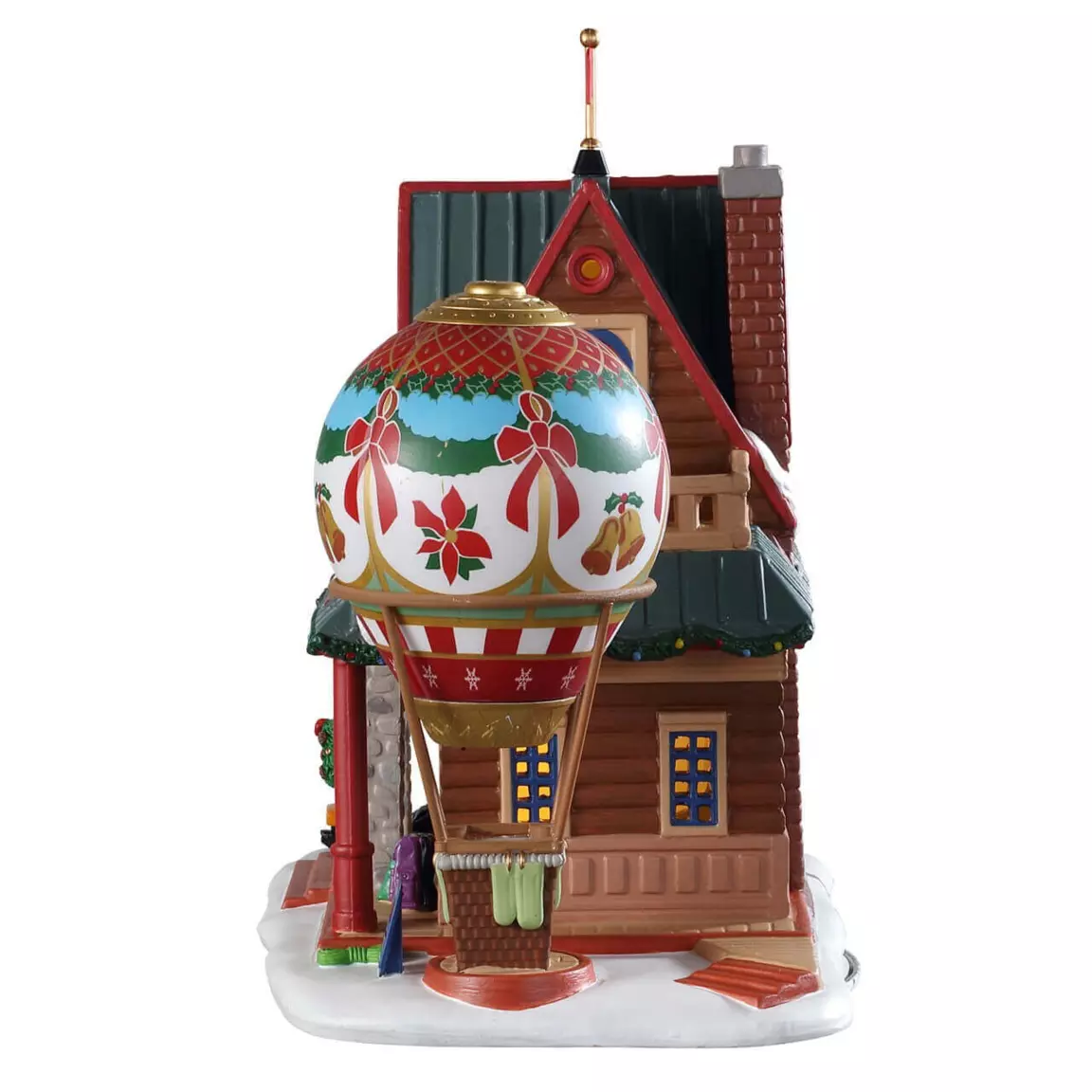 Village de Noël Lemax à piles lumineux Balade en Montgolfière