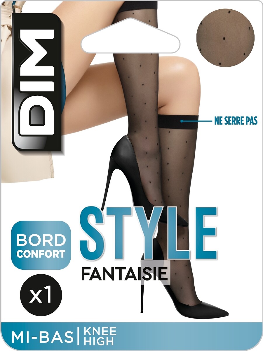 Meias até o joelho DIM<br>STYLE com efeito de bolinhas