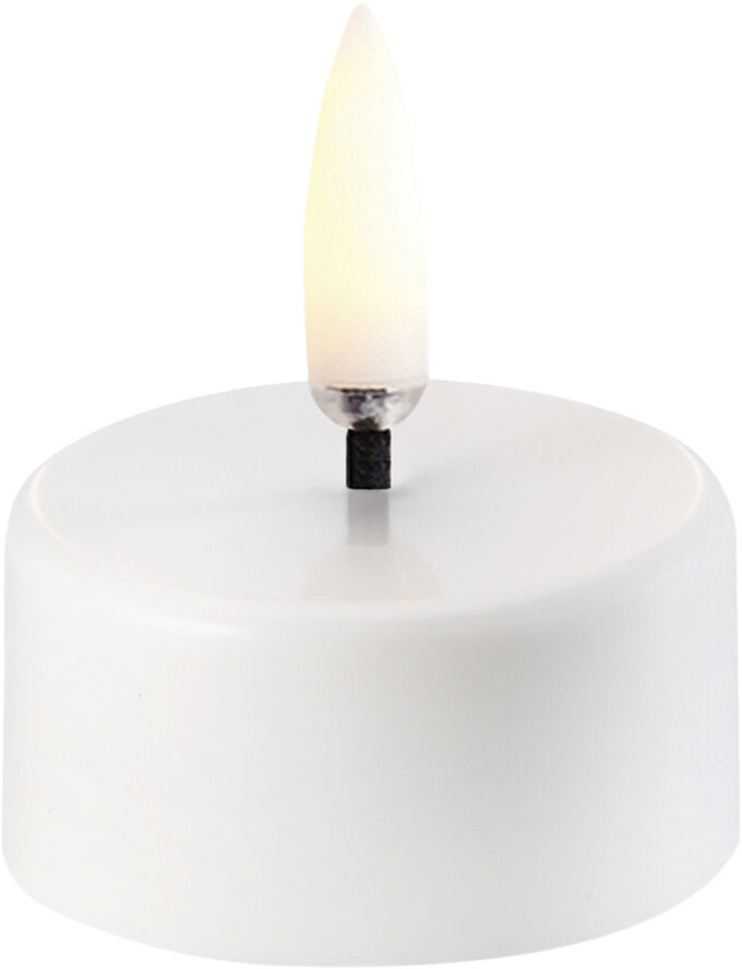 Uyuni LED tealight 400~ battery incl. , White plain, 3,9x2,1 cm White