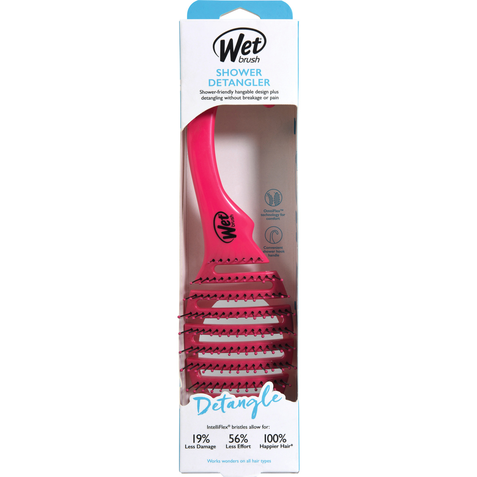 Wet Brush Haarbürste Shower Detangler Pink Glitter