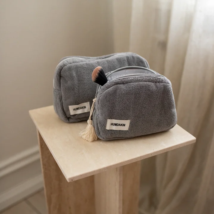 Humdakin - Kosmetiktasche aus Frottee, light stone