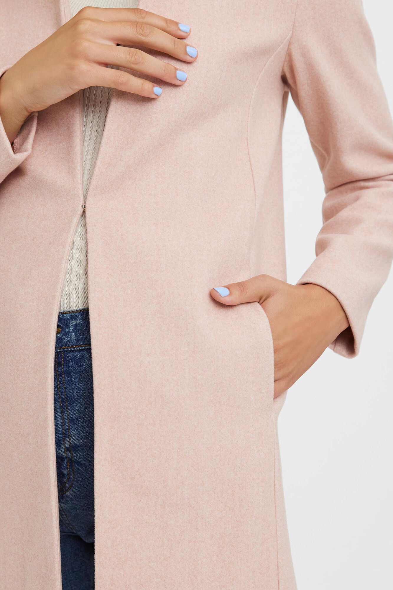 Casaco 3/4 estilo blazer - Marrom