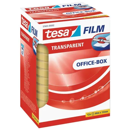 tesafilm transparent Officebox 12 Rollen 66m x 12mm