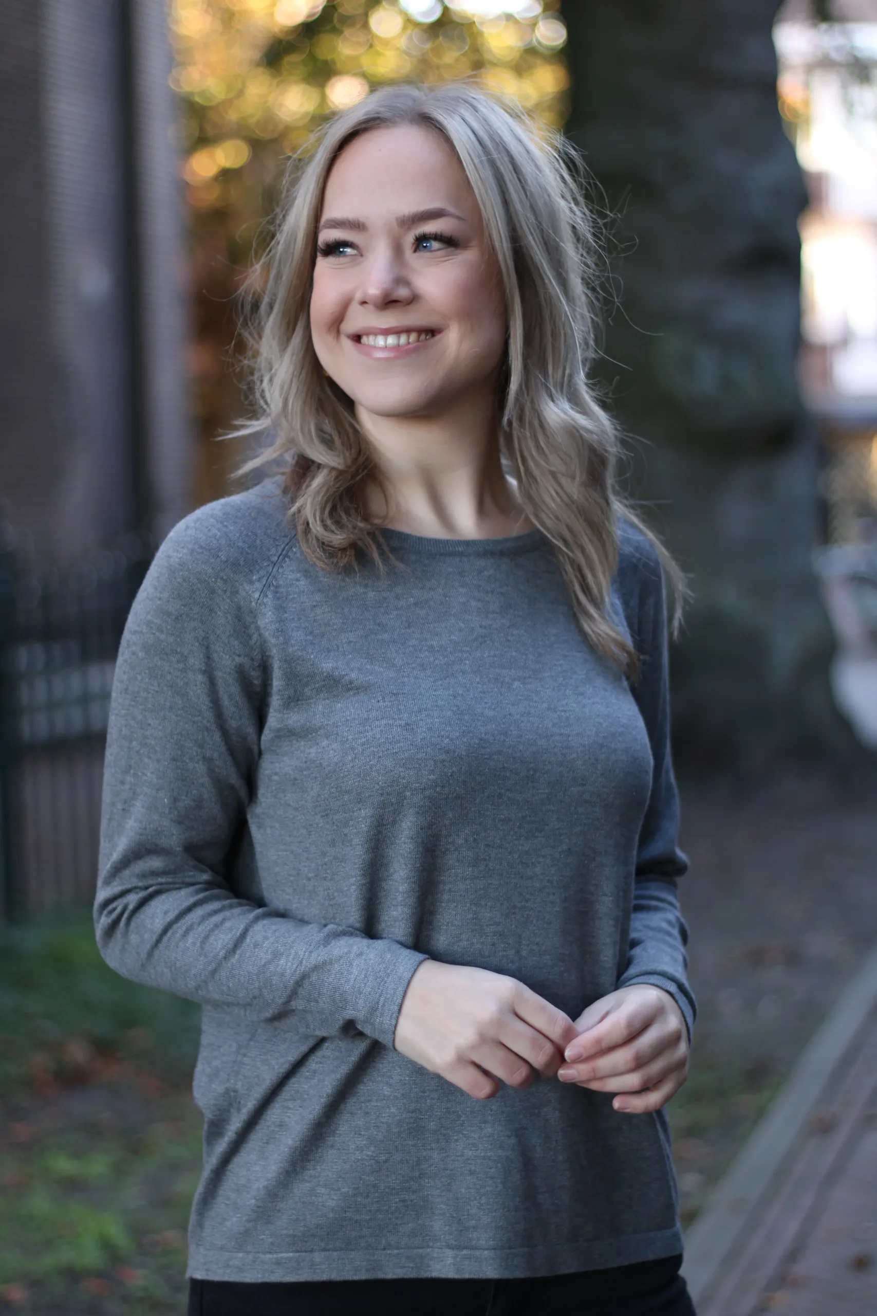 Culture - Annemarie Solid Jumper - Mid Grey Melange