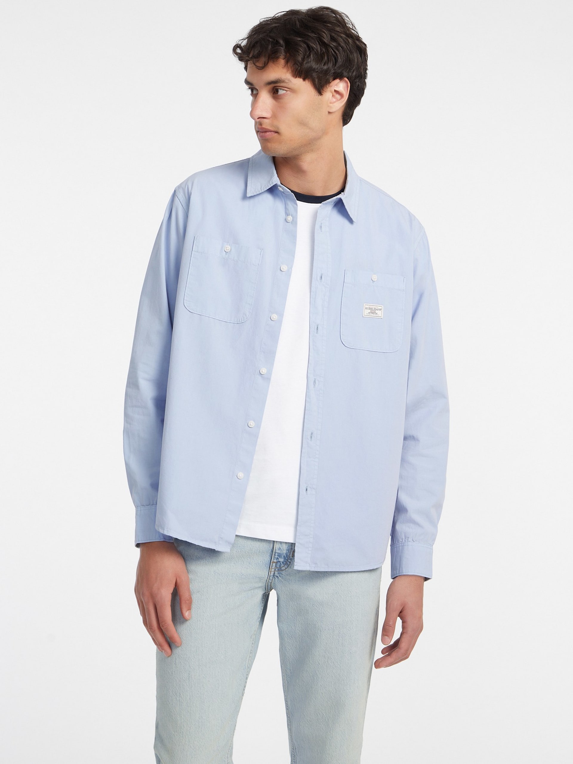 Camisa de manga comprida com bolso