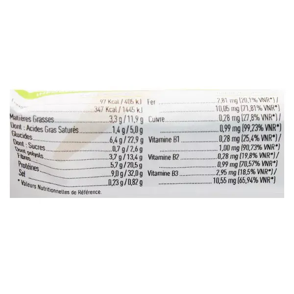 Eafit La Barre Fit Vegan Goût Chocolat Amande 28g