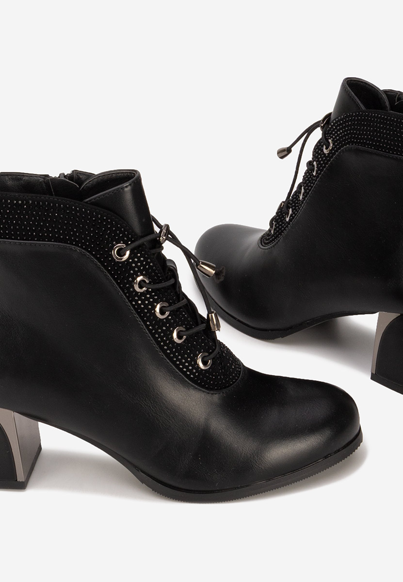 Bottines à talon noires Larae V2
