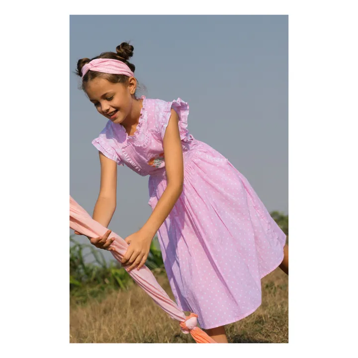 Kidsagogo Robe Tablier Ella à Pois | Rose