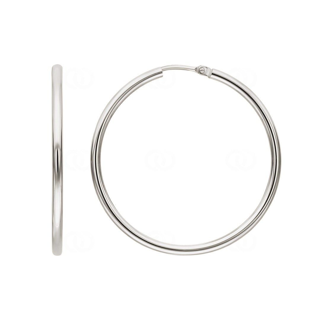 Kreolen 750/18 K Weissgold 2mm Ø 35mm