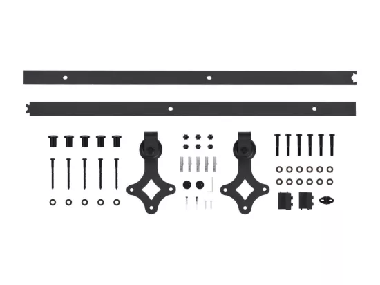 Porte coulissante et kit de quincaillerie 90x210 cm pin massif