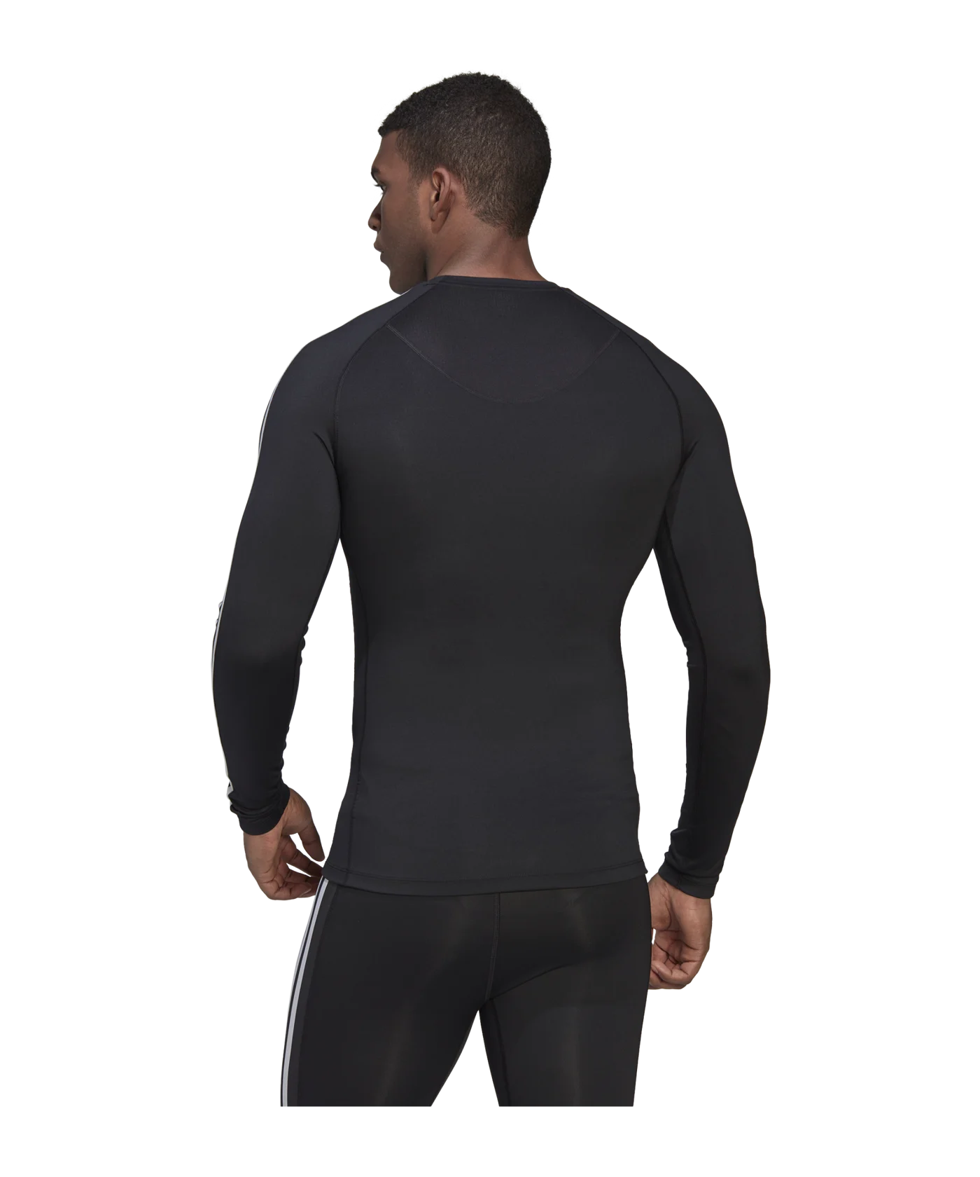 adidas Techfit 3-Stripes Training Sweatshirt Schwarz