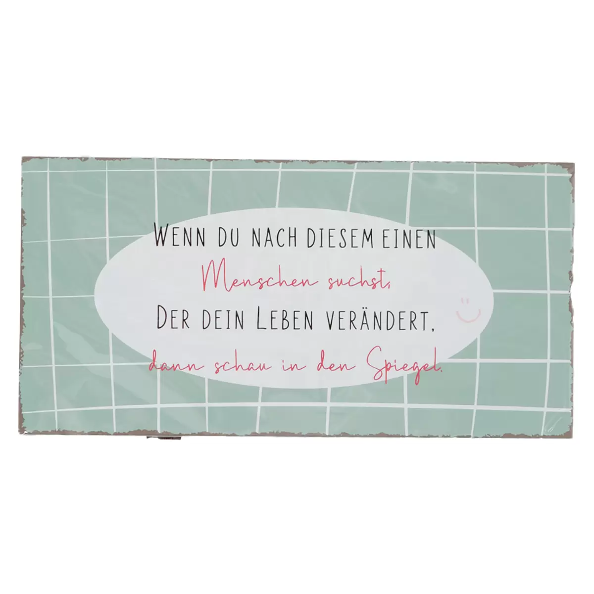 Dekoschild Wunderbar blau,grau,grün