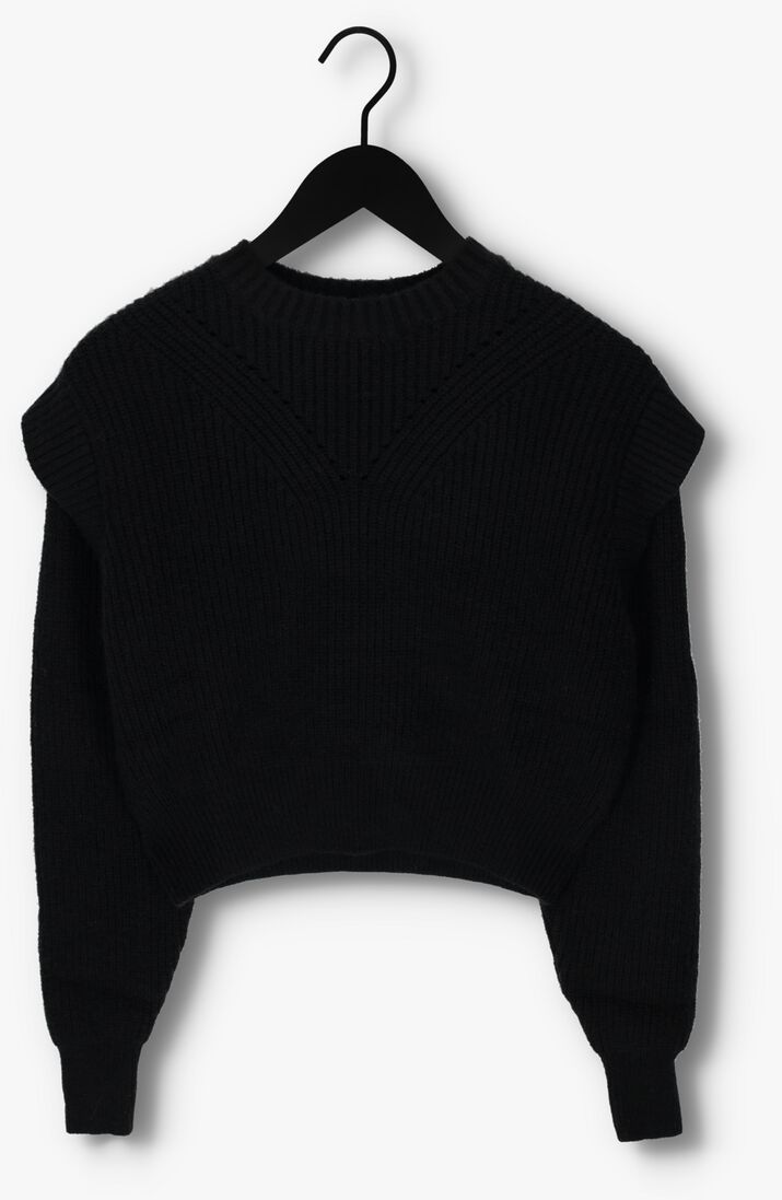 COLOURFUL REBEL zwarte colourful rebel trui toby sleeve detail knitwear sweater