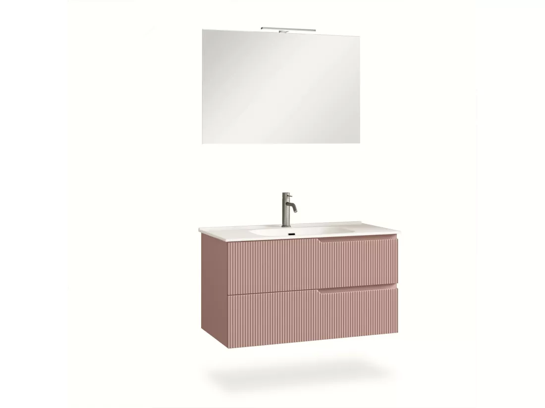 Ensemble salle de bain 4 pièces VENERE rose poudrè