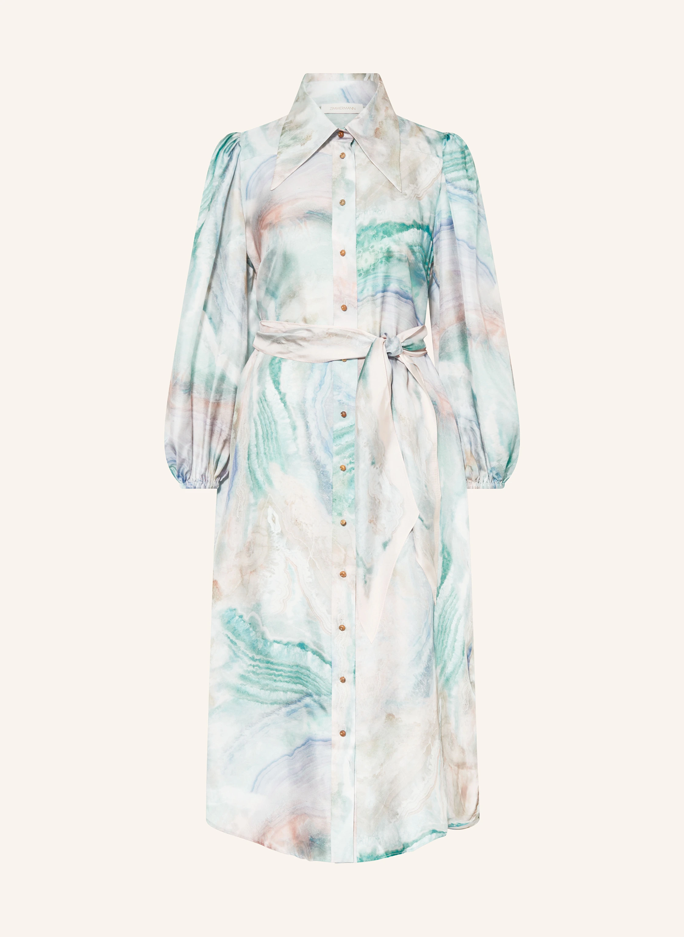 ZIMMERMANN Hemdblusenkleid ILLUMINATE aus Seide