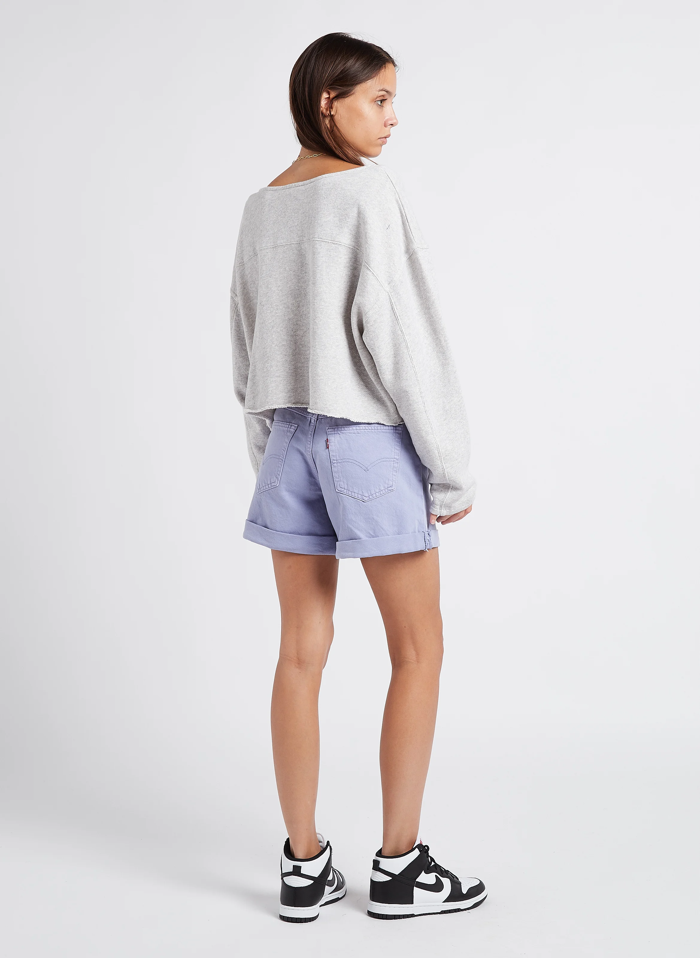 KODYTOWN - Sweat col bateau en coton bio| Gris