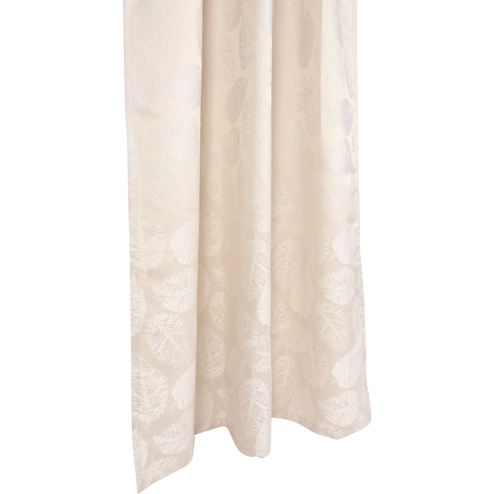 Fertigvorhang Jacquard Blätter 135 x 250 cm creme