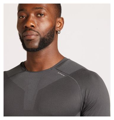 Maillot Manches Longues Base-layer Kiprun Run 500 Gris