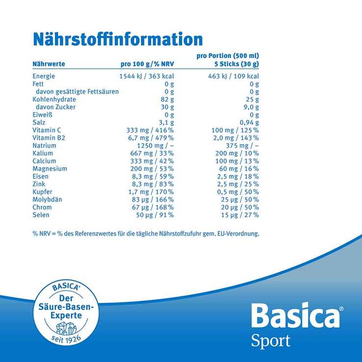 Basica Sport Pulver, 660 g