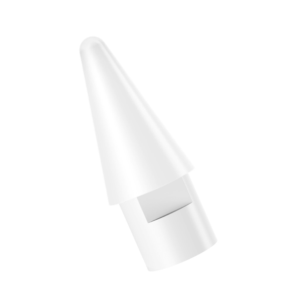 (2er Set) Baseus - Apple Pencil (1. & 2. Gen. / Pro)  Ersatz Silikon Spitzen Schreibfedern Schutzkappen - Weiss