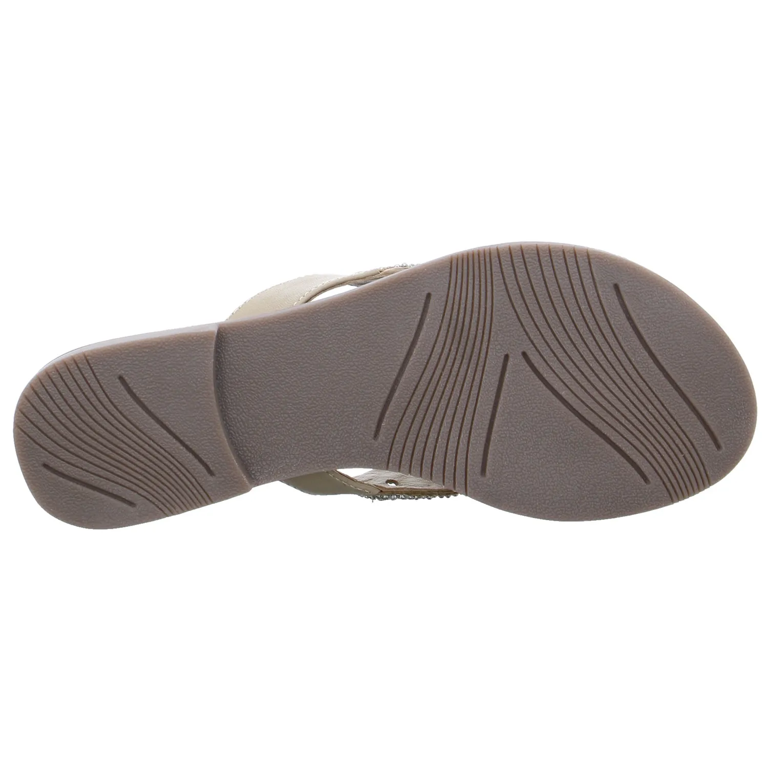 SCHUHENGEL Zehentrenner-FlipFlop Taupe Leder