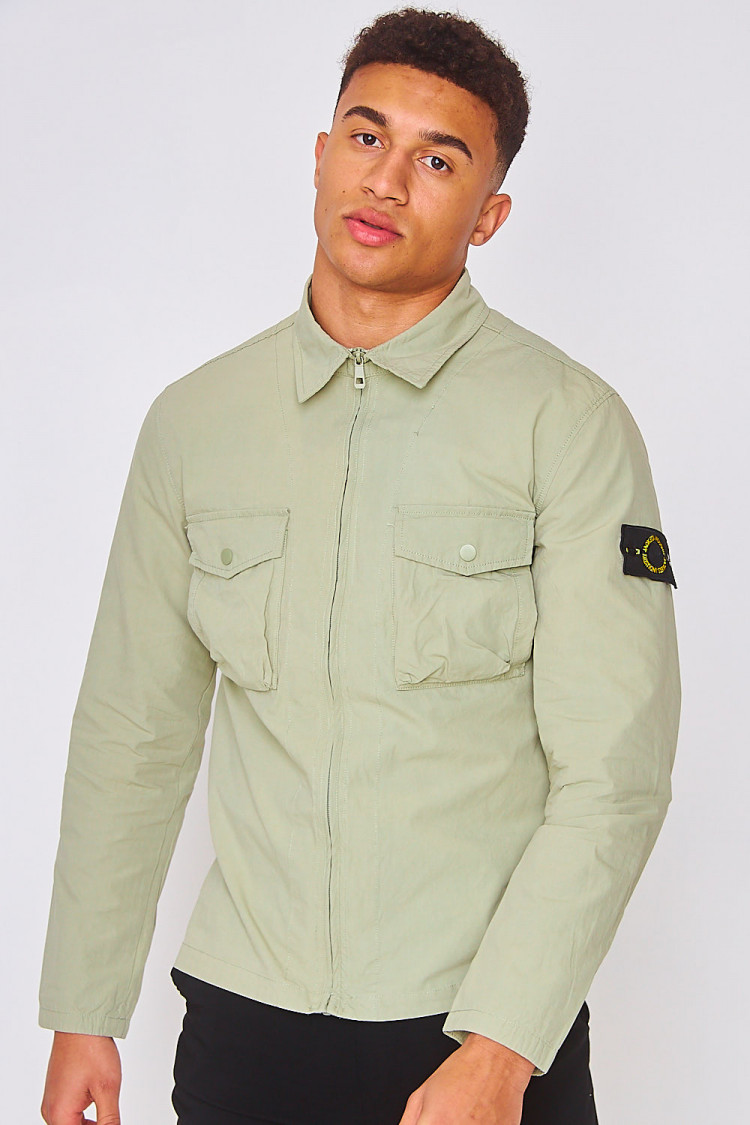 Surchemise zippée verte