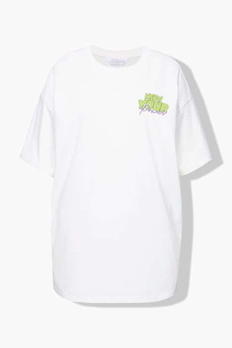 T-Shirt, oversized, Schachbrett-Rückenprint