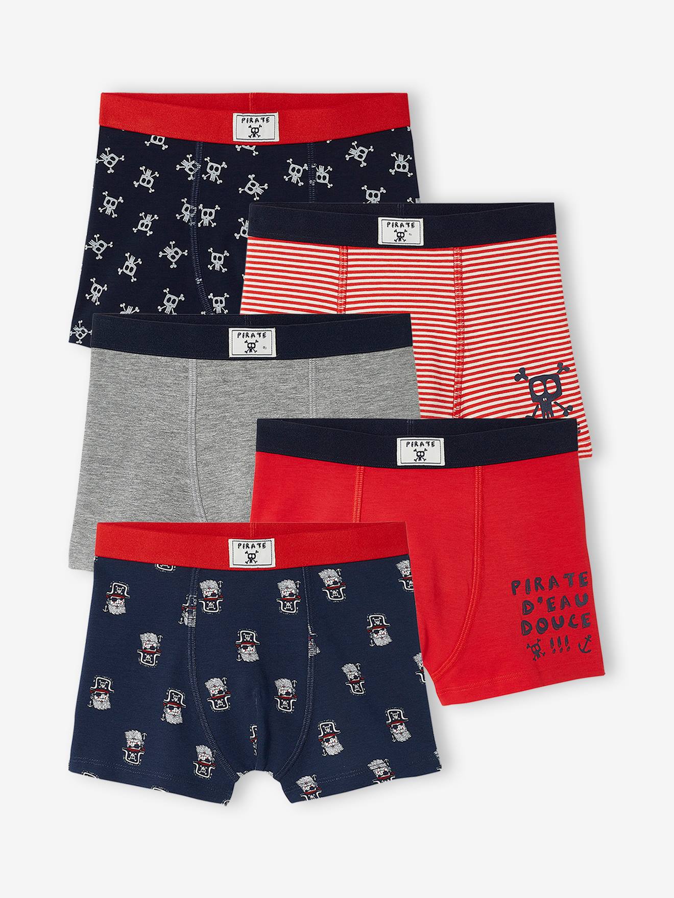 Pacote com 5 cuecas boxer 