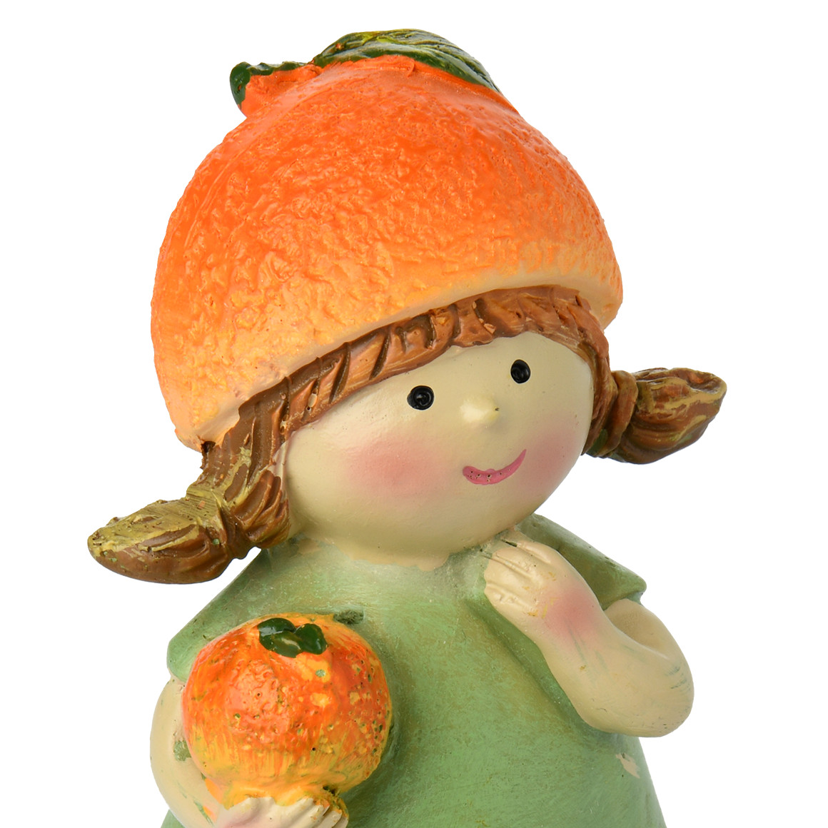 Deko-Figur Kind mit Orangen-Details grün / orange