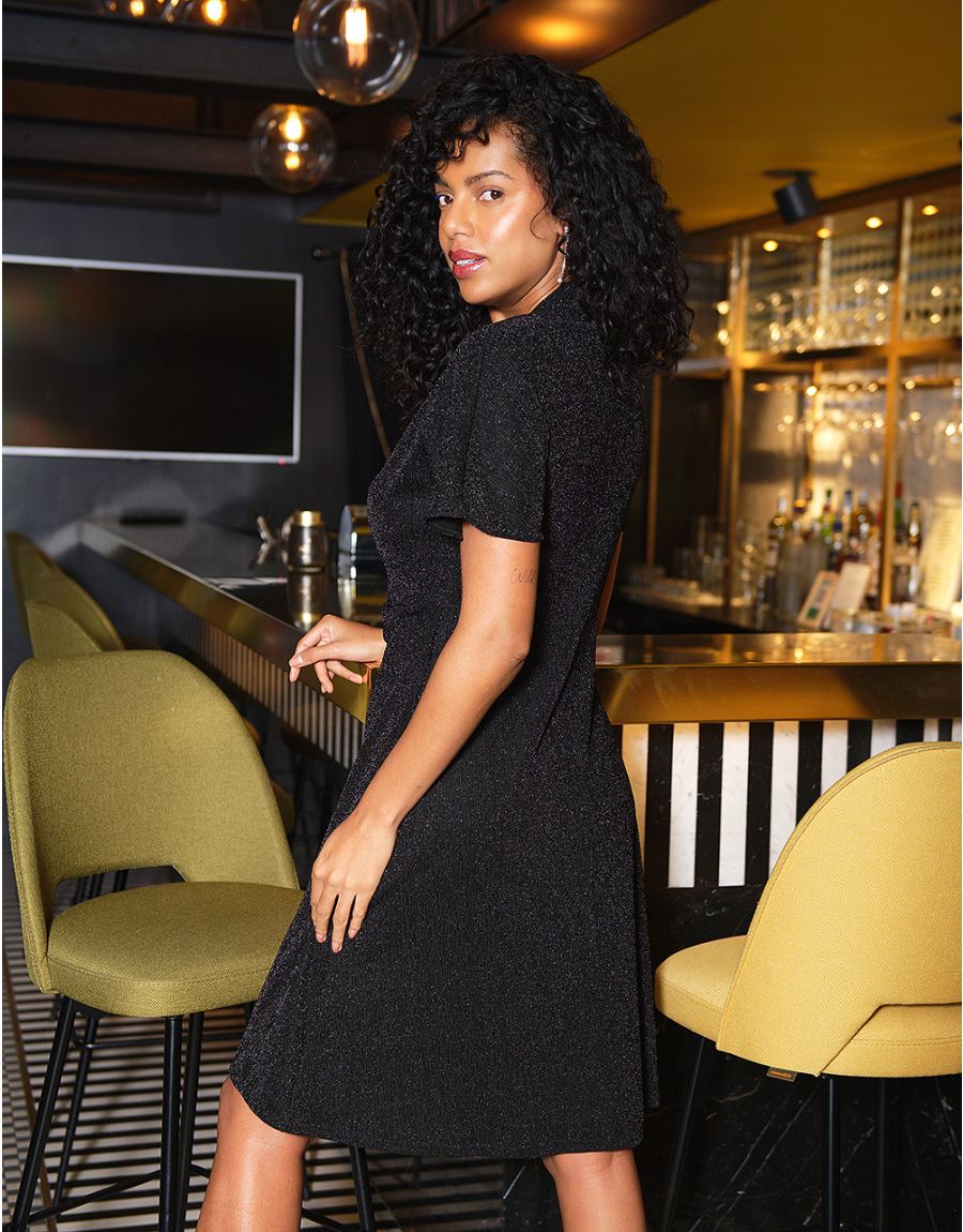 Robe chic noir argent