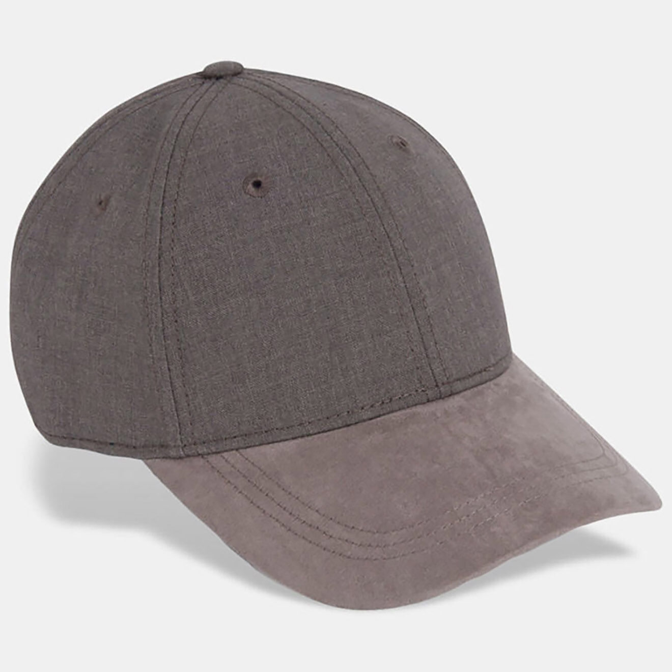 Hackett London Casquette 100% Laine effet suédé taupe