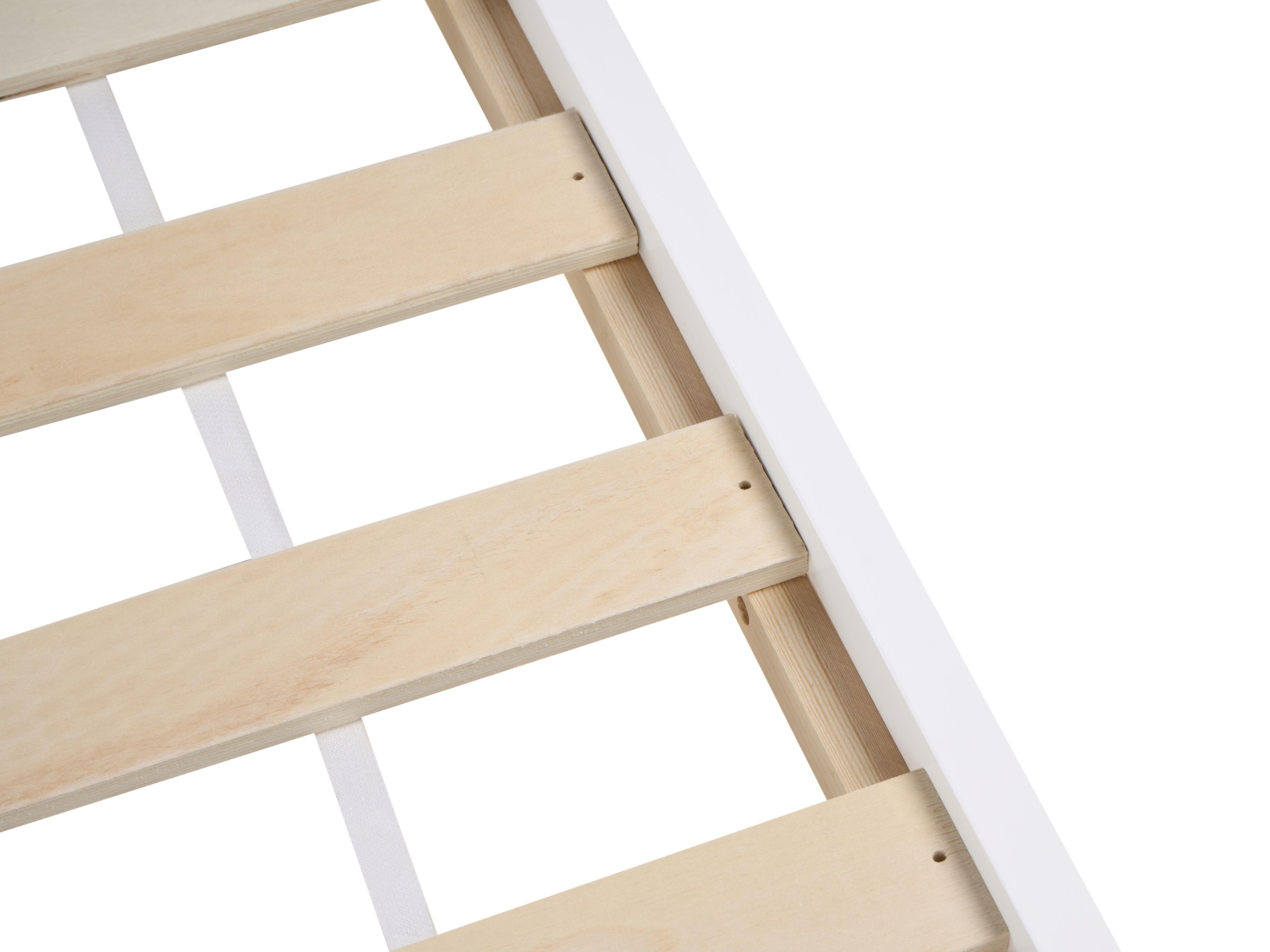 Kinderbed Dennenhout AURIBEAU 90 x 200 cm Wit