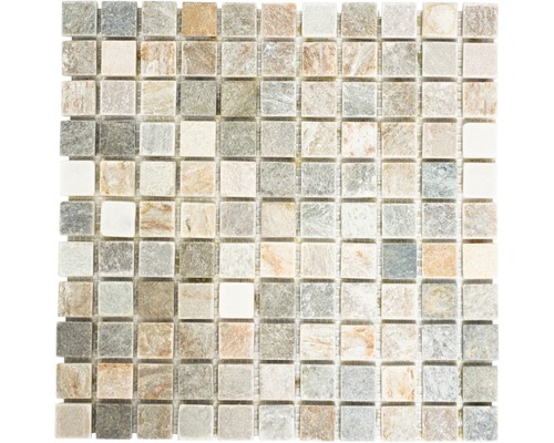 Natuursteen mozaïek XQM 10XS 30,5x30,5 cm beige/grijs