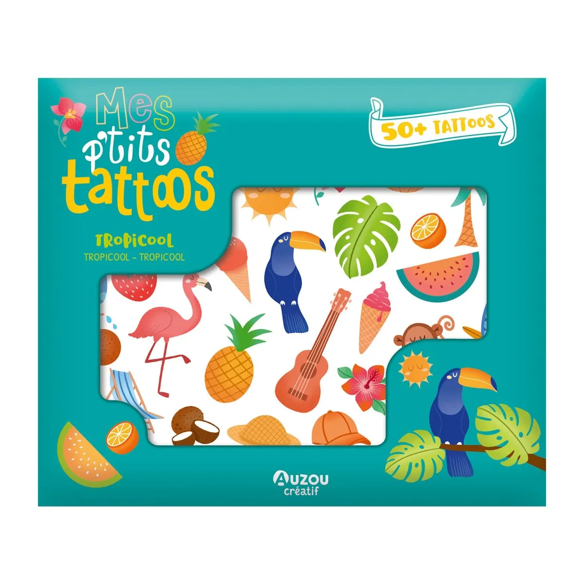 Auzou Ensemble Tatouages - Mes P'tits tattoos Tropicool