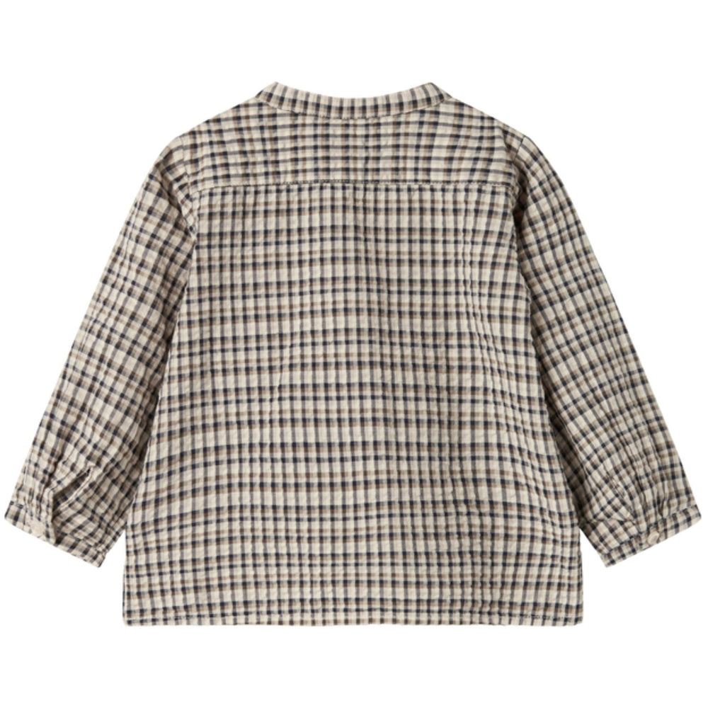 Køb MarMar Seersucker Check Pilot Navy Check Totoro Skjorte