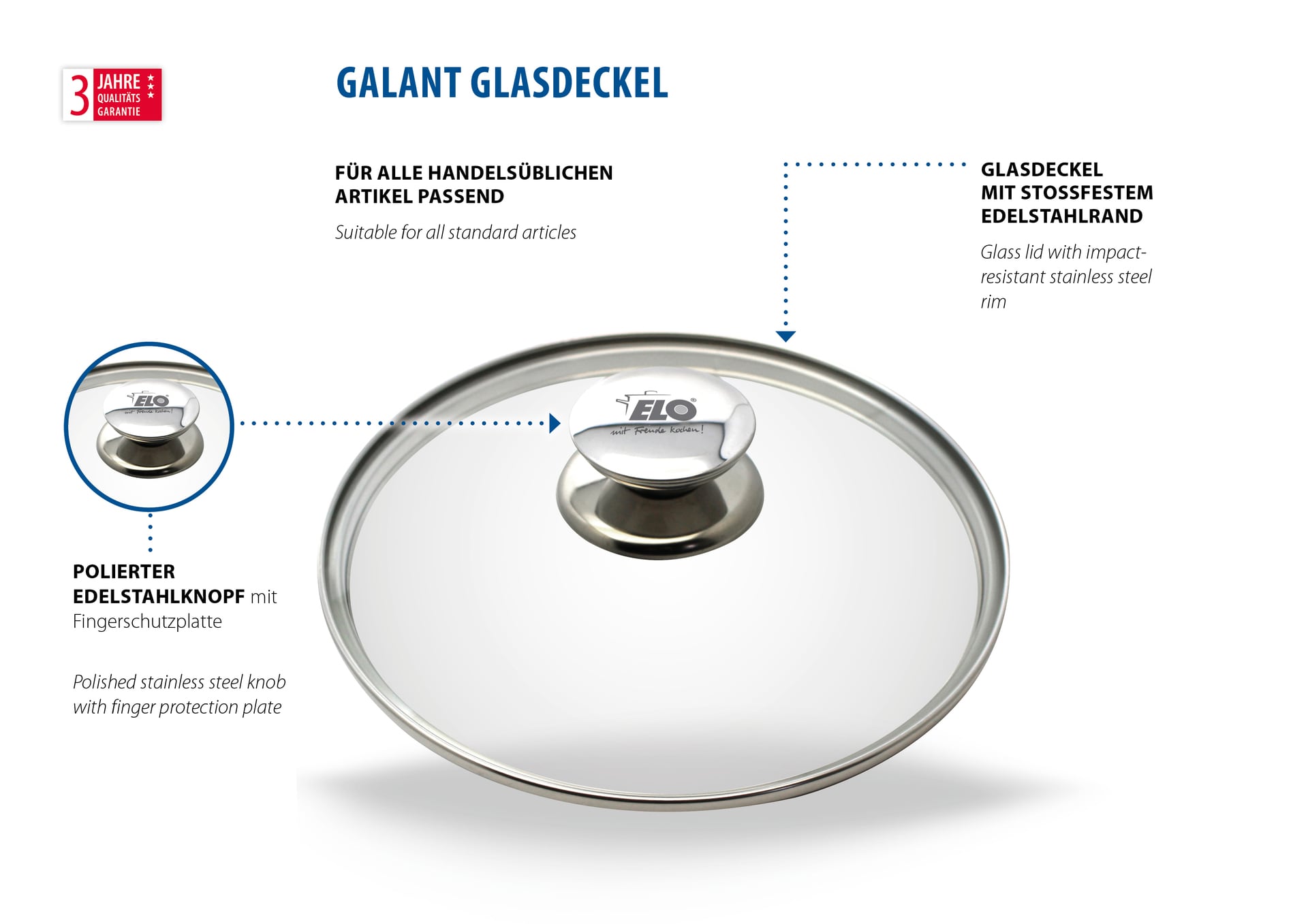 ELO Glasdeckel GALANT 20 cm