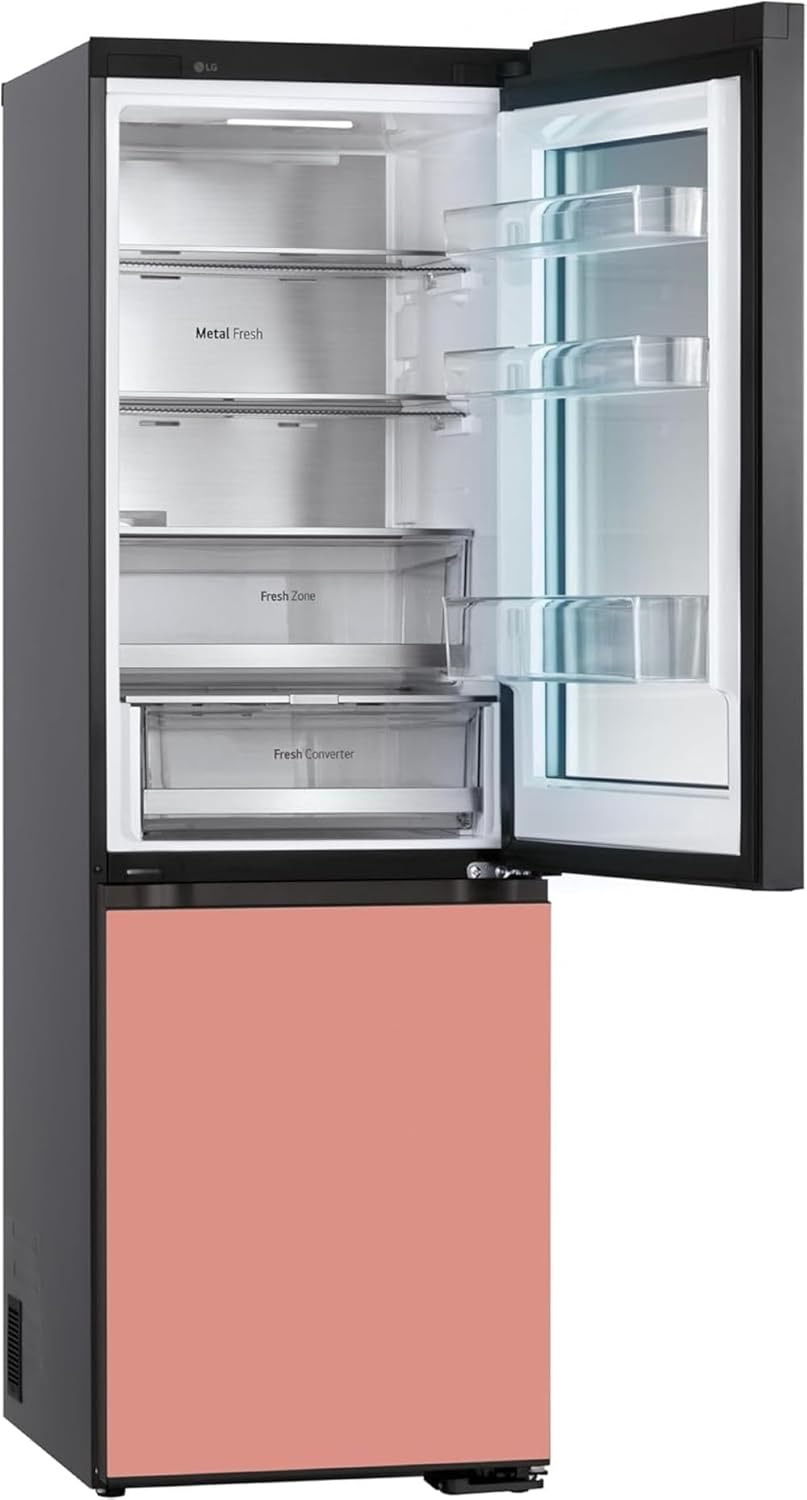 LG GBG719MDNN Kühl-Gefrierkombination – 352 L, MoodUp mit einstellbaren Farbänderungen, InstaView, Musik Kollektion, LCD-Display, Total No-Frost, 10 Jahre Kompressorgarantie, Energieklasse D